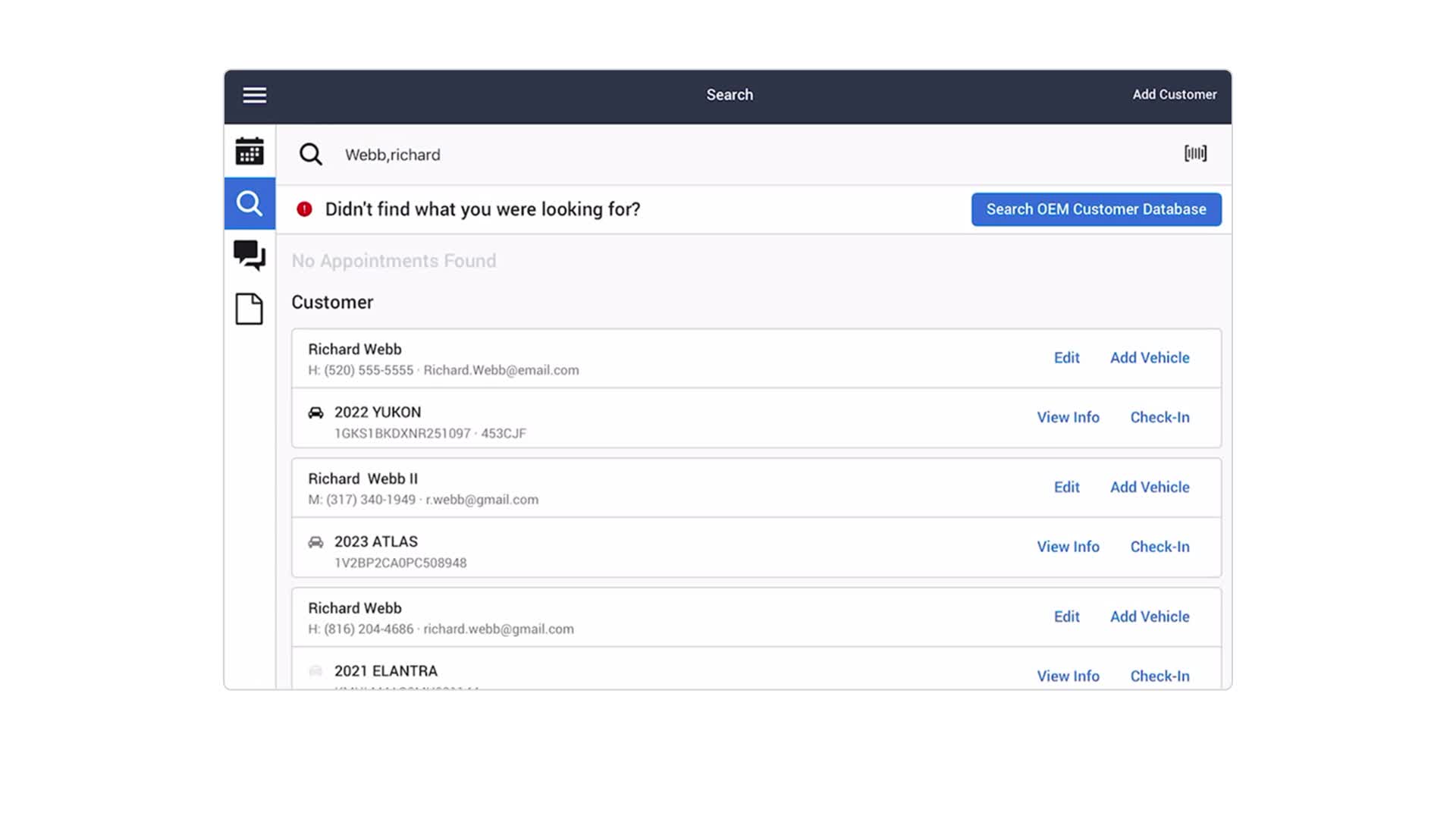 Customer service history (Included)